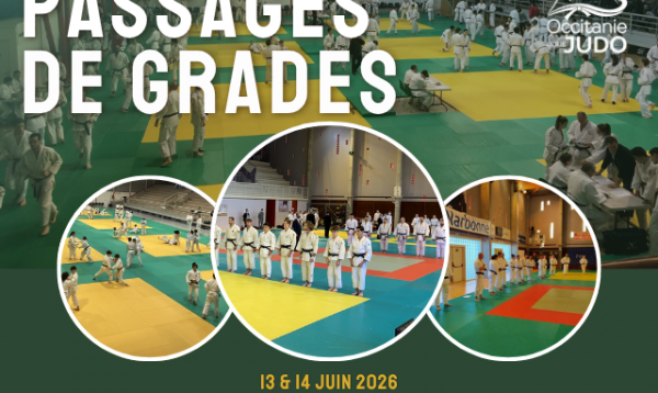 Horaires Passages de Grades 13 et 14 juin 2026